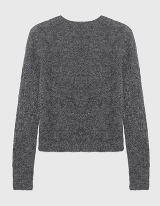 Alpaka-Mix Pullover mit Destroyed-Details
