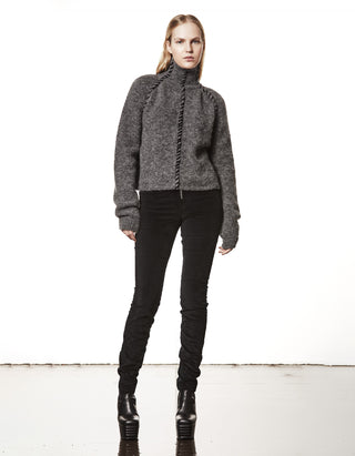 Alpaka-Mix Pullover mit Stehkragen