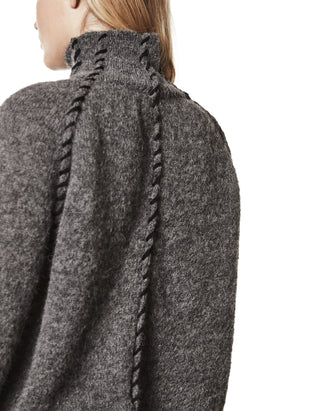 Alpaka-Mix Pullover mit Stehkragen