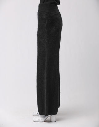 Fuzzy Kaschmir Wide-Leg Hose