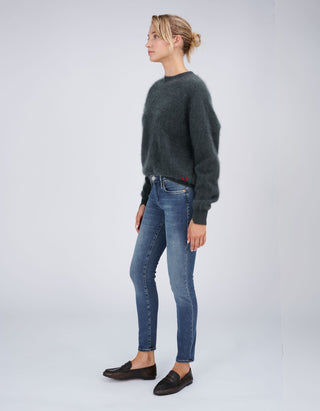 Mid-Rise Super Skinny Jeans Halle Deep