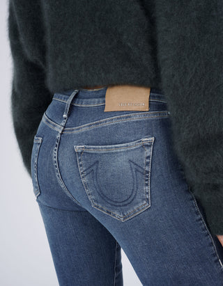 Mid-Rise Super Skinny Jeans Halle Deep
