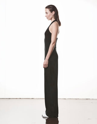 Gerippter Neckholder-Jumpsuit
