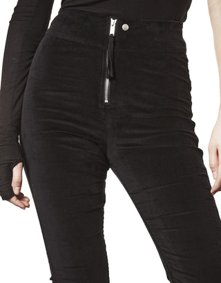 Skinny-Fit Samt-Hose