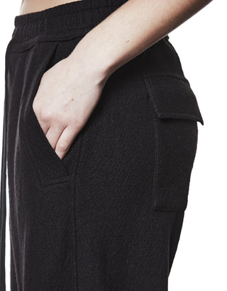 Woll-Wide-Leg Jogginghose mit Eingrifftaschen