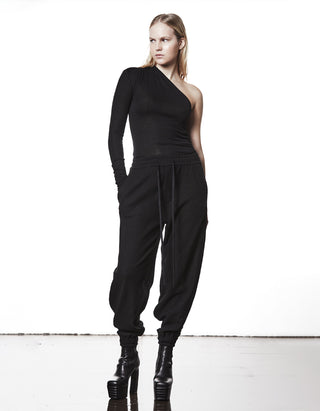 Low-Crotch Woll-Jogginghose