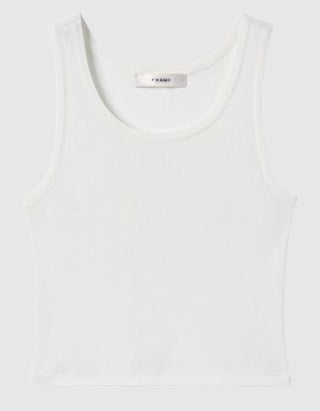 Geripptes Cropped-Tanktop The Ghost mit Seiden-Anteil
