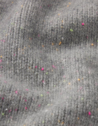 Kaschmir-Cardigan Fleck mit mehrfarbigen Effektgarn