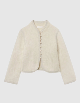 Fuzzy Kaschmir-Cardigan