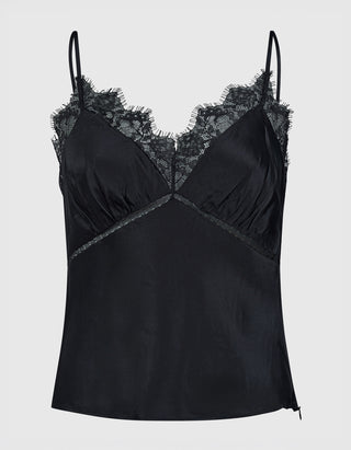 Seiden-Top Cami mit Spitzendetails