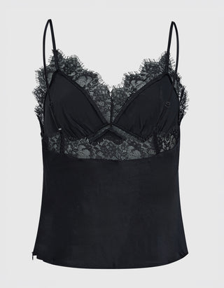 Seiden-Top Cami mit Spitzendetails