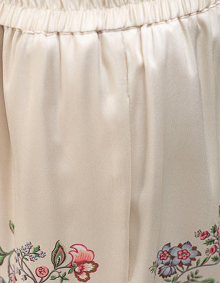 Gemusterte Wide-Leg Hose