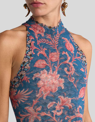 Gemustertes Layer-Look Midi-Dress