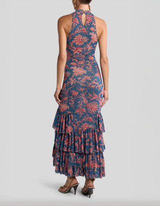 Gemustertes Layer-Look Midi-Dress