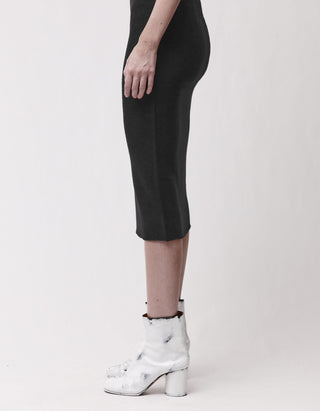 Fleece Midi-Rock mit elastischem Bund