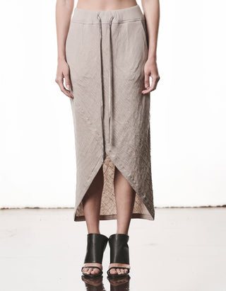 Midi-Rock Raw Cut in Wickel-Optik