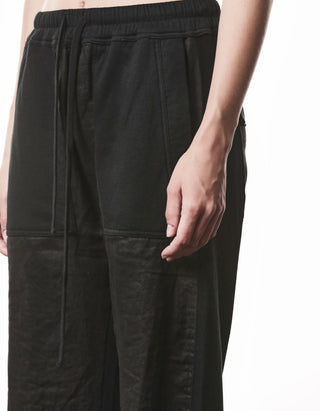Cropped Straight-Leg Leinen-Mix Hose