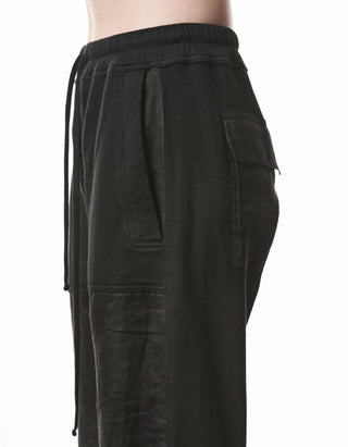 Cropped Straight-Leg Leinen-Mix Hose