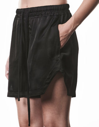 Satin-Shorts mit elastischem Bund