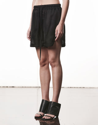 Satin-Shorts mit elastischem Bund