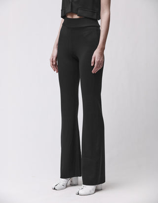 Flared-Leg Hose mit Reißverschluss-Detail