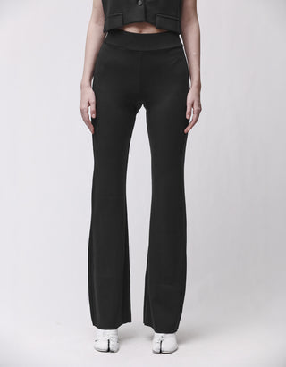 Flared-Leg Hose mit Reißverschluss-Detail
