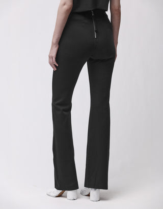 Flared-Leg Hose mit Reißverschluss-Detail