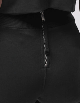 Flared-Leg Hose mit Reißverschluss-Detail