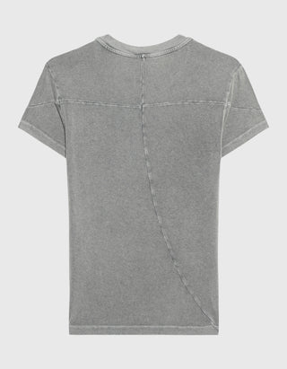 Washed-Out T-Shirt mit Rundhalsausschnitt