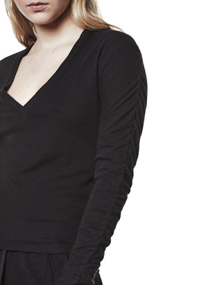 Longsleeve mit V-Ausschnitt