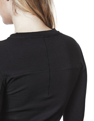 Longsleeve mit besticktem Wording und Faden-Detail