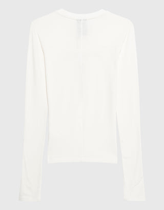 Longsleeve mit besticktem Wording und Faden-Detail