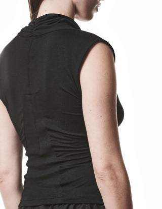 Cache Coeur Top mit Seiden-Anteil und Leinen-Mix Einsatz