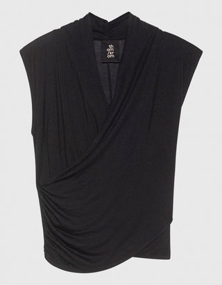 Cache Coeur Top mit Seiden-Anteil und Leinen-Mix Einsatz