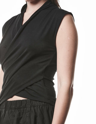 Cache Coeur Top mit Seiden-Anteil und Leinen-Mix Einsatz