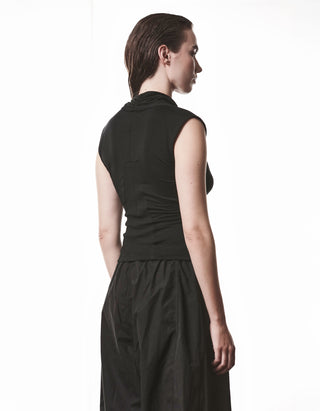 Cache Coeur Top mit Seiden-Anteil und Leinen-Mix Einsatz