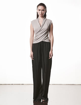 Cache Coeur Top mit Seiden-Anteil und Leinen-Mix Einsatz