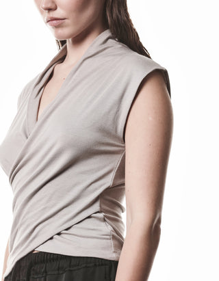 Cache Coeur Top mit Seiden-Anteil und Leinen-Mix Einsatz