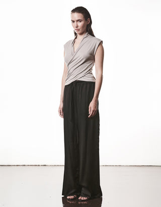 Cache Coeur Top mit Seiden-Anteil und Leinen-Mix Einsatz