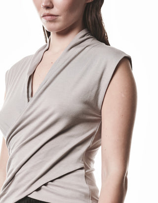 Cache Coeur Top mit Seiden-Anteil und Leinen-Mix Einsatz