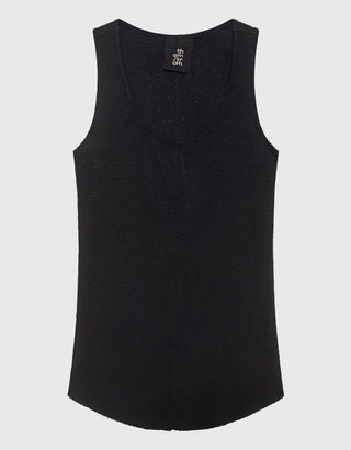 Geripptes Baumwoll-Leinen Tanktop