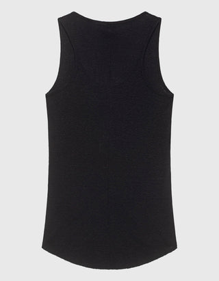 Geripptes Baumwoll-Leinen Tanktop