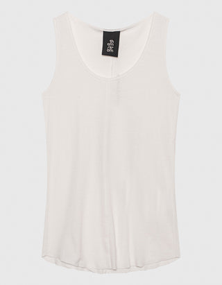 Geripptes Baumwoll-Leinen Tanktop