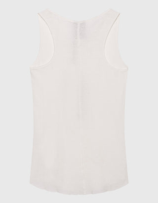 Geripptes Baumwoll-Leinen Tanktop