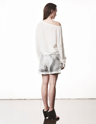 Boat Neck Leinen-Mix Longsleeve