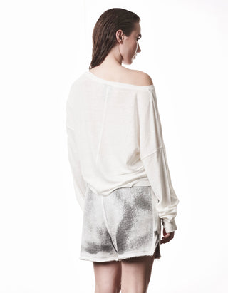 Boat Neck Leinen-Mix Longsleeve