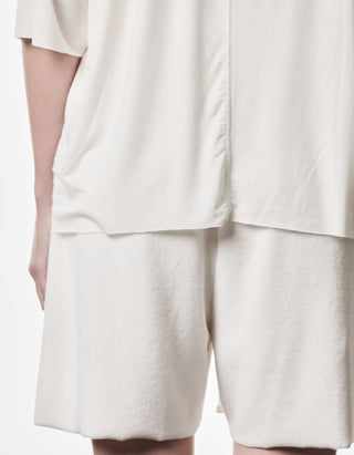 V-Neck T-Shirt Relaxed mit Seidenanteil