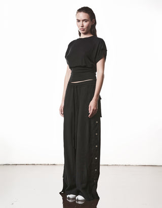 T-Shirt mit Raffung an der Schulter