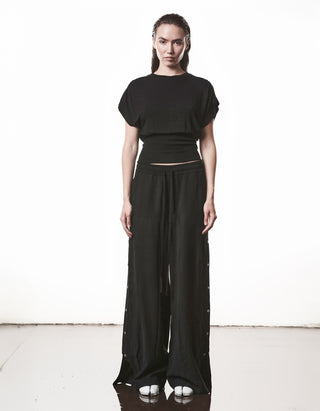 T-Shirt mit Raffung an der Schulter