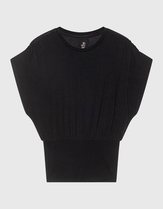 T-Shirt mit Raffung an der Schulter